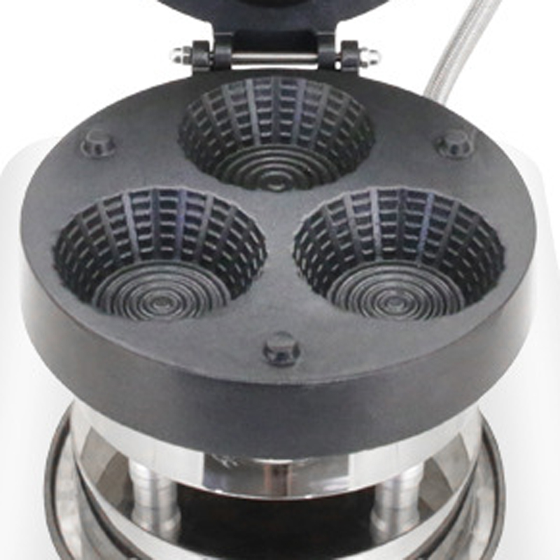 Mini Waffle Maker Machine - Profesjonalna maszyna do robienia trójdziurkowych wafleri