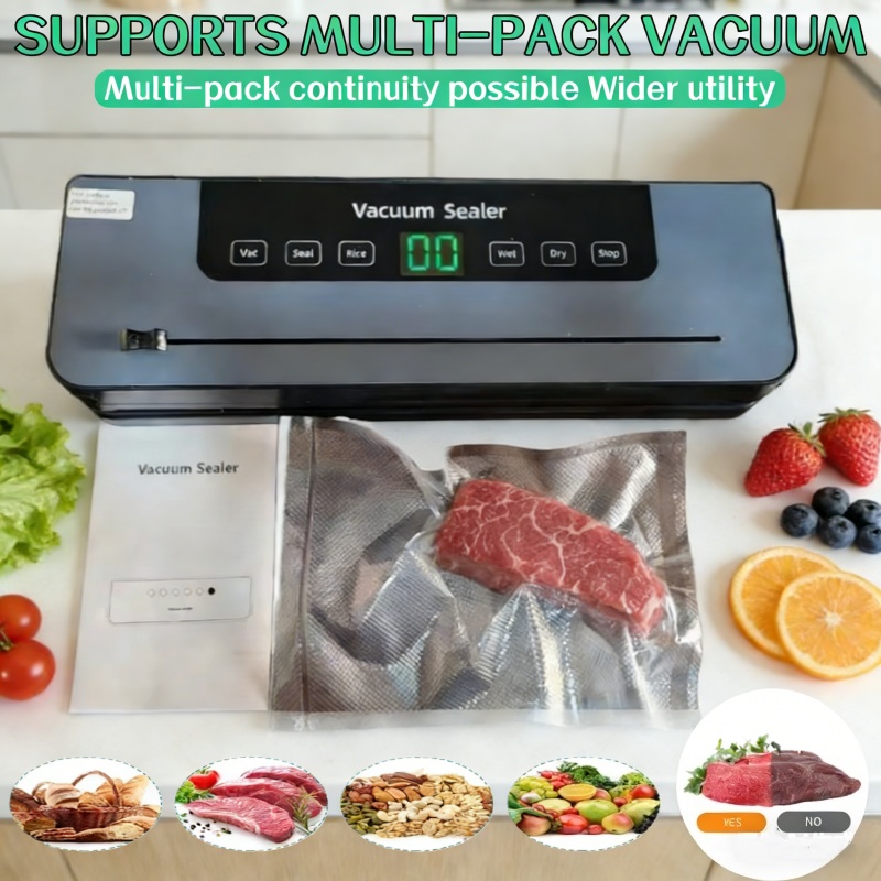 Food Vacuum Sealer Machine - Automatyczna elektryczna zgrzewarka próżniowa 6-w-1 do