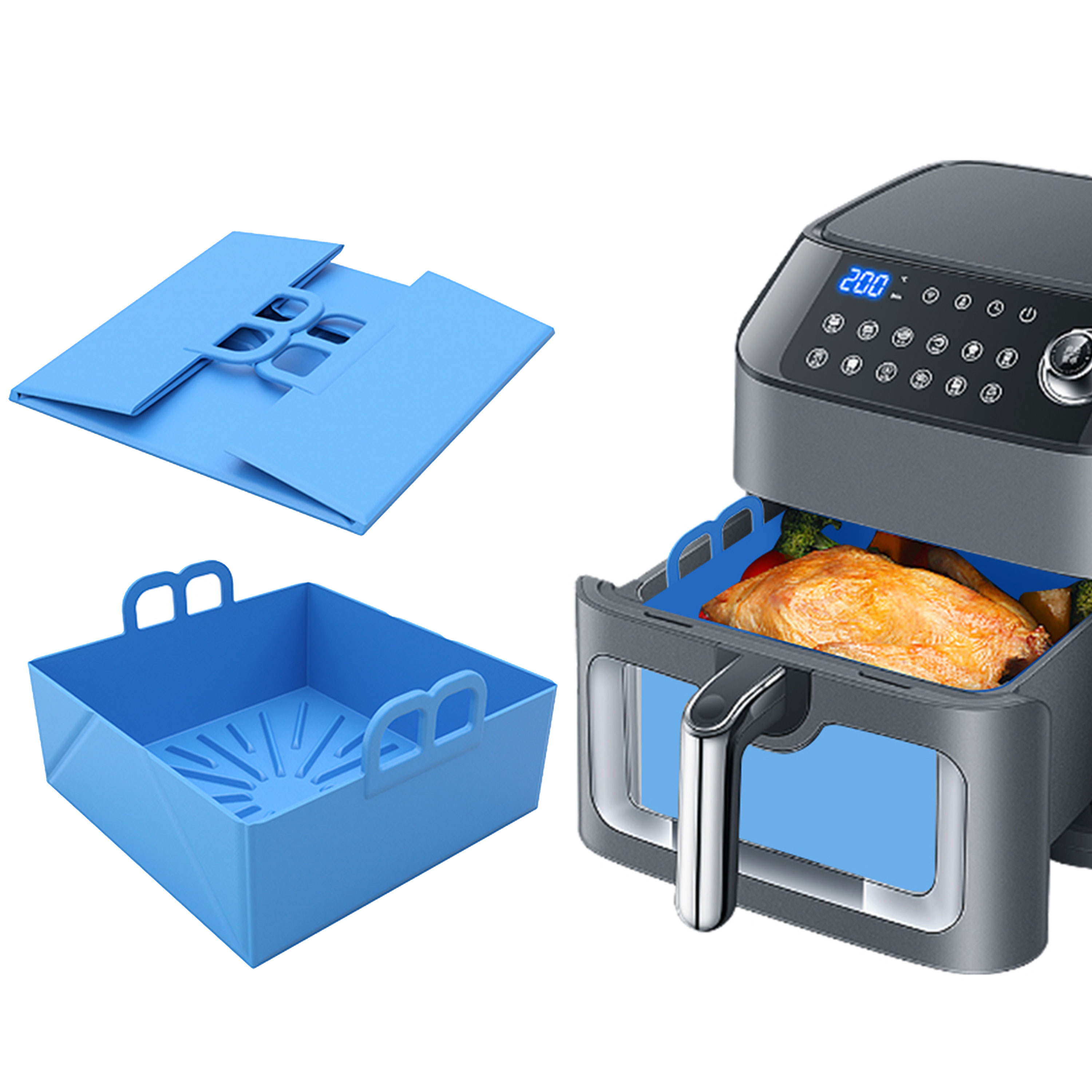 Silikonowa tacka do frytkownic – Air Fryer Silicone Pot Liner recenzja i cena