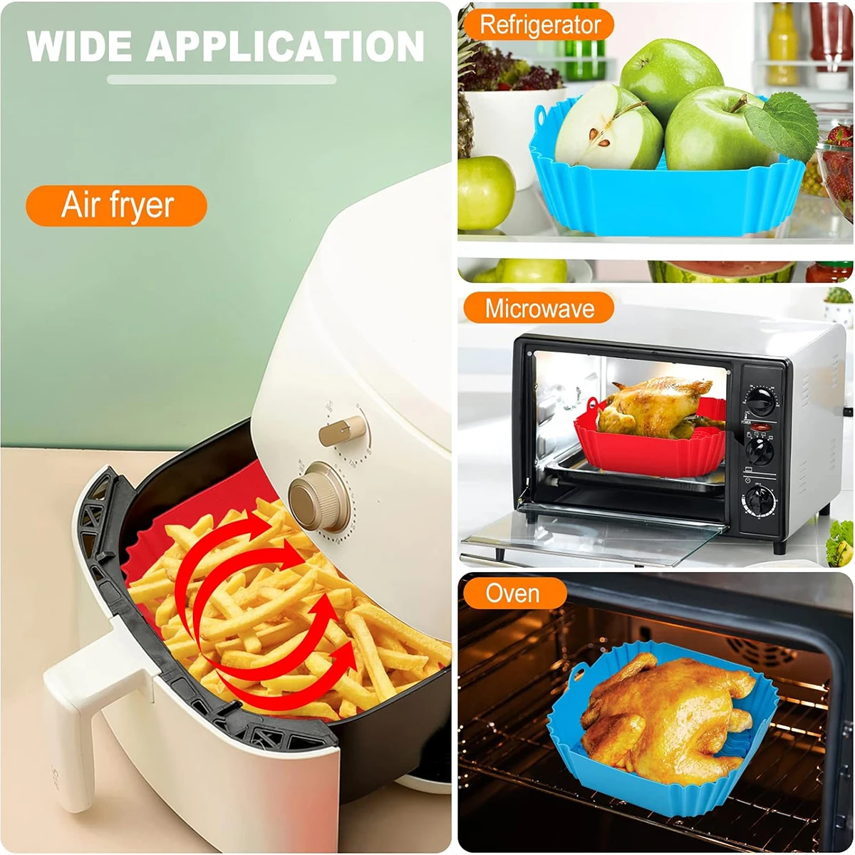 Silikonowe wkładki do frytkown – Air Fryer Silicone Pot Liner recenzja i cena